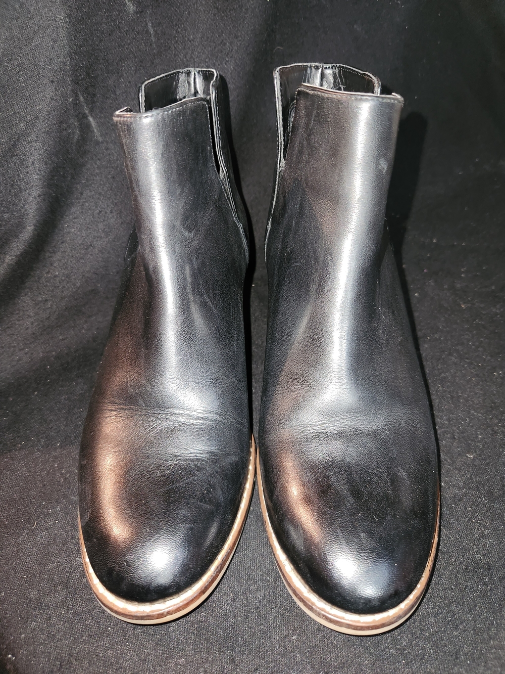 Cole Haan Black Leather Chukka Boots with Tan Welt #425